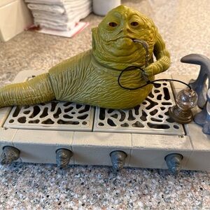Star Wars Jabba the Hutt Figure - Green and Gray Playset Piece. Missing arm.